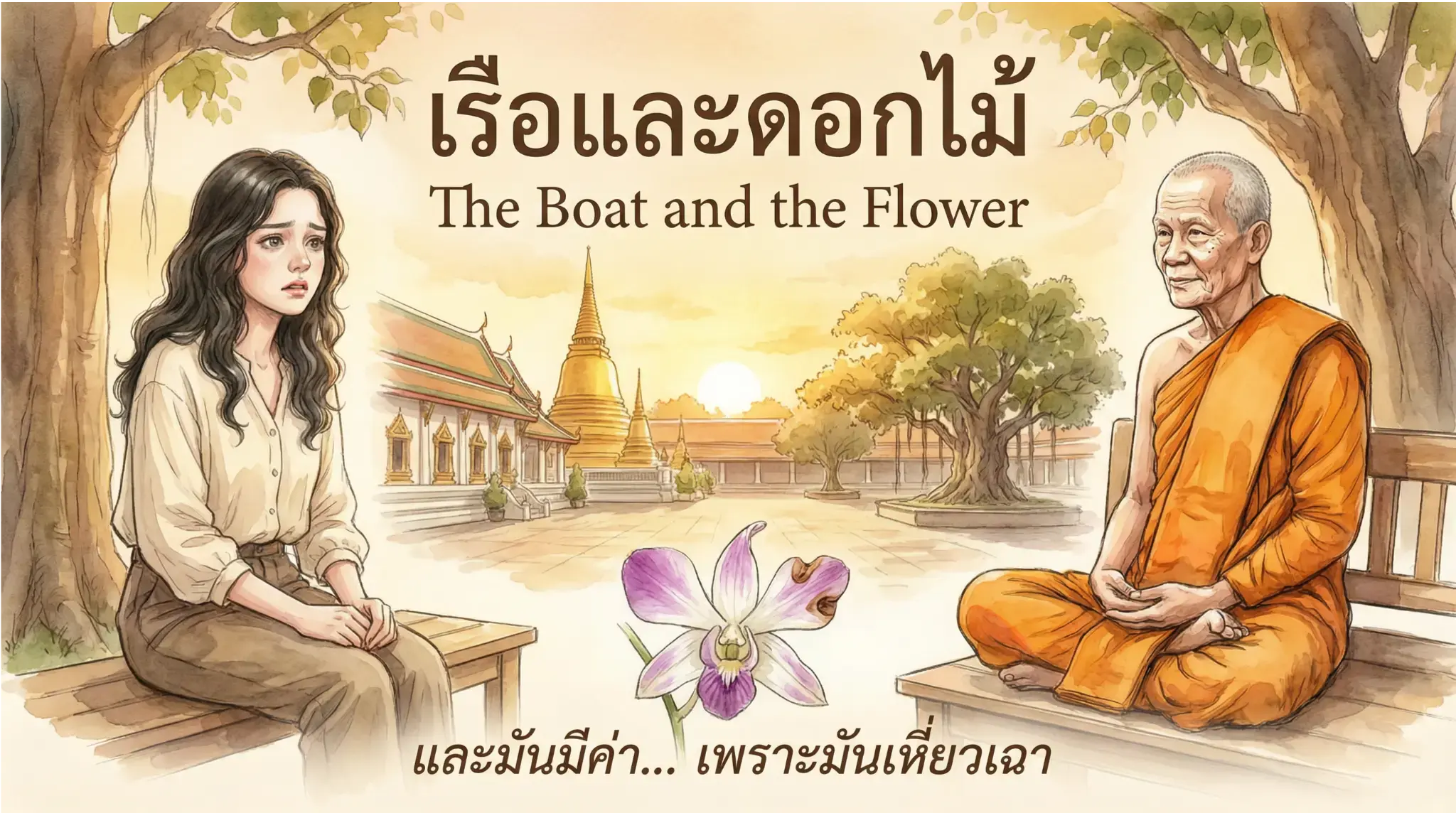 เรือและดอกไม้